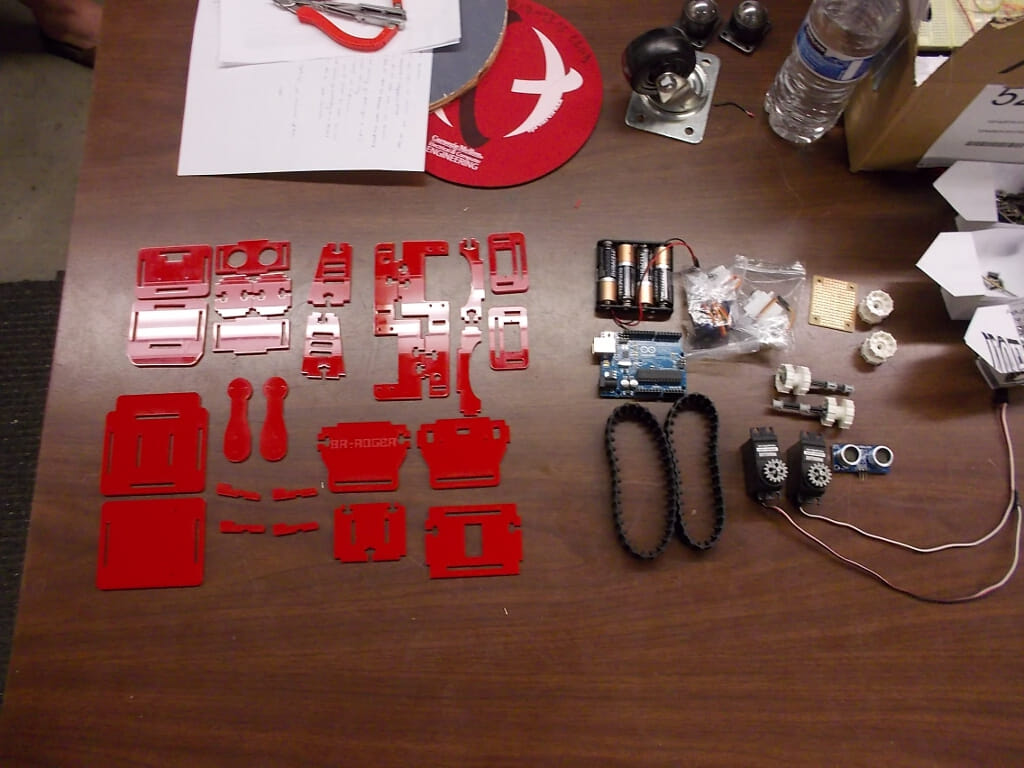Little Red Tracked Humanoid Robot — image 6